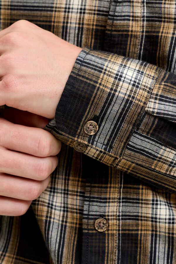 Jack & Jones Camisa regular aos quadrados preto