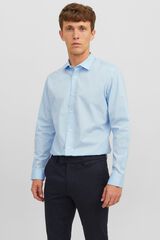 Jack & Jones Camisa slim em popelina azul