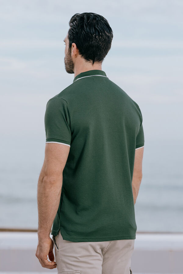 Celopman Polo Línea Contraste Verde verde