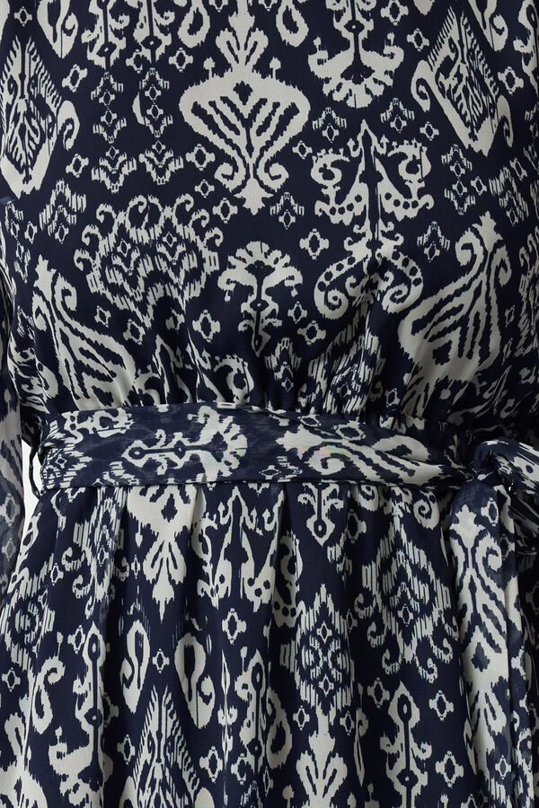 Trendyol Vestido curto de manga comprida azul