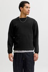 Jack & Jones Sweatshirt relaxed gola redonda preto