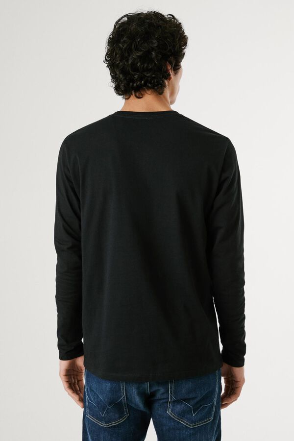 Pepe Jeans T-shirt manga comprida preto