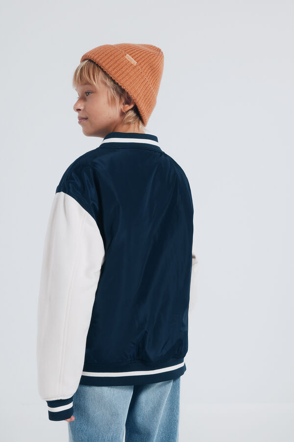 Springfield Kids Jaqueta de beisebol universitária masculina azul