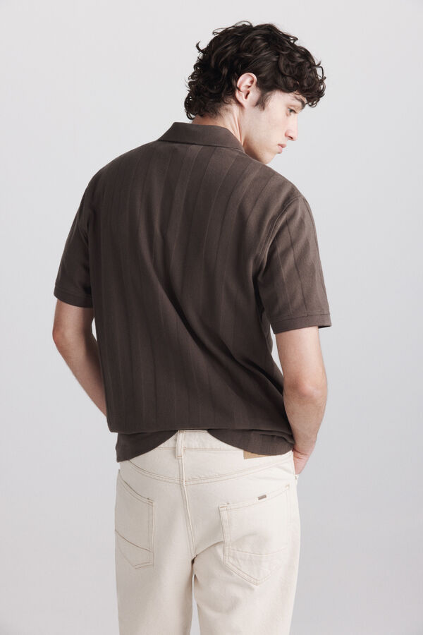 Springfield Polo de estrutura regular fit cru