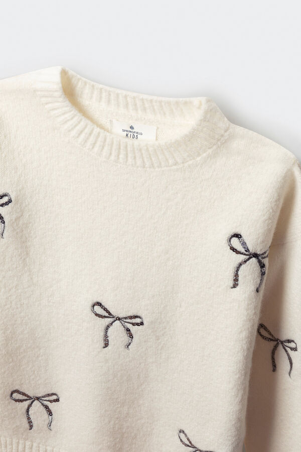 Springfield Kids Camisola de laço para menina bege