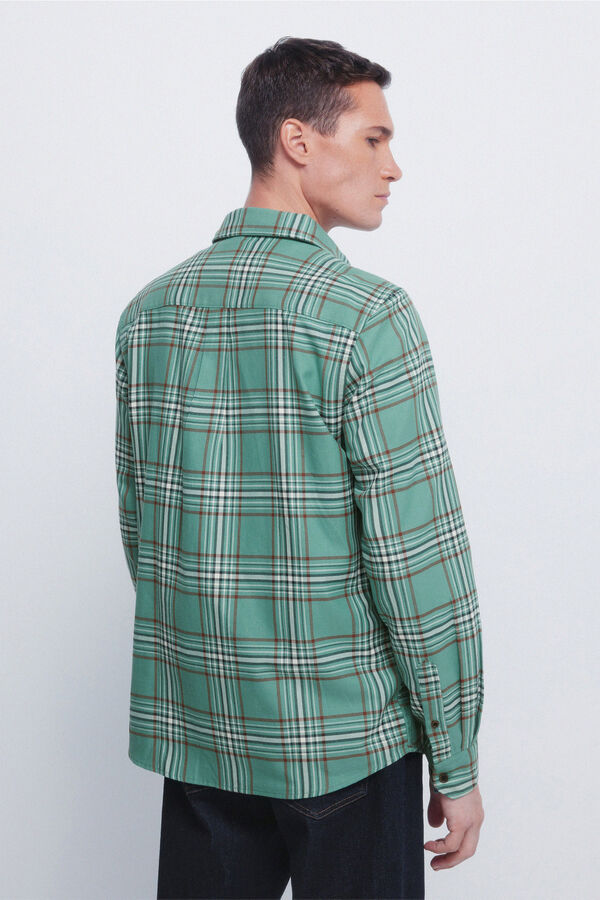 Springfield Camisa xadrez verde