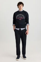 Springfield Micro-print slim fit chinos blue
