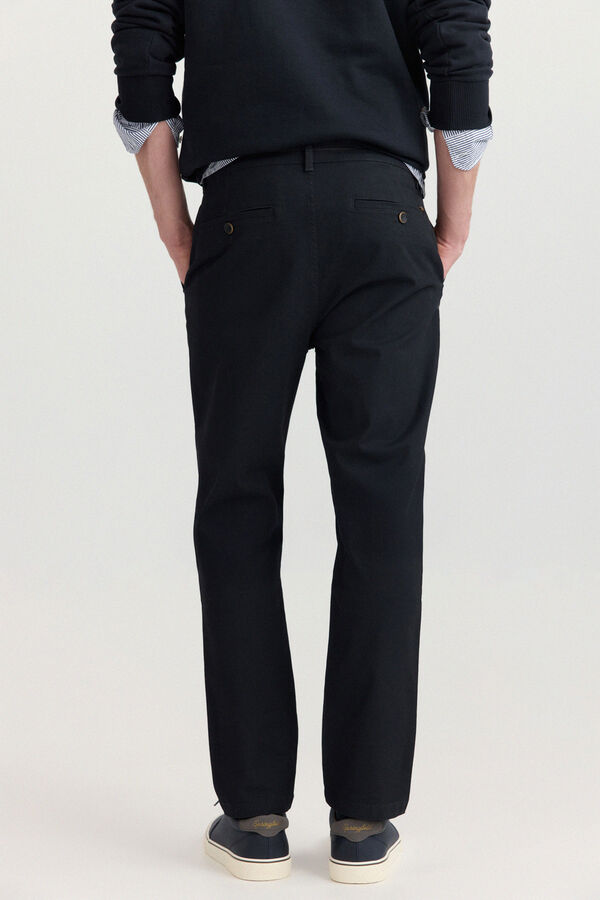 Springfield Micro-print slim fit chinos blue