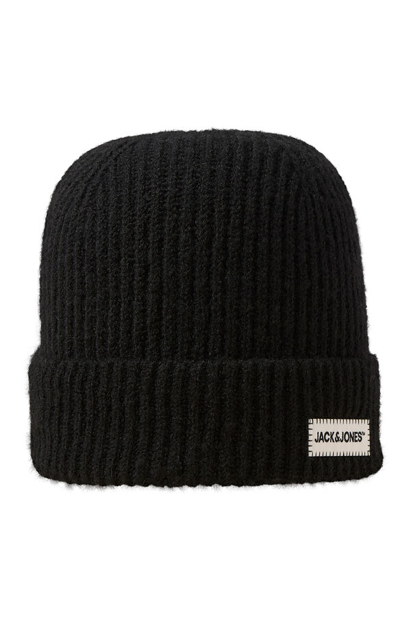 Jack & Jones Gorro de malha com poli&eacute;ster preto