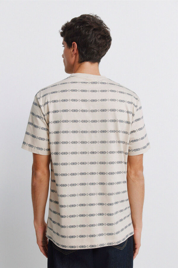 Springfield T-shirt Aop &eacute;tnica azul