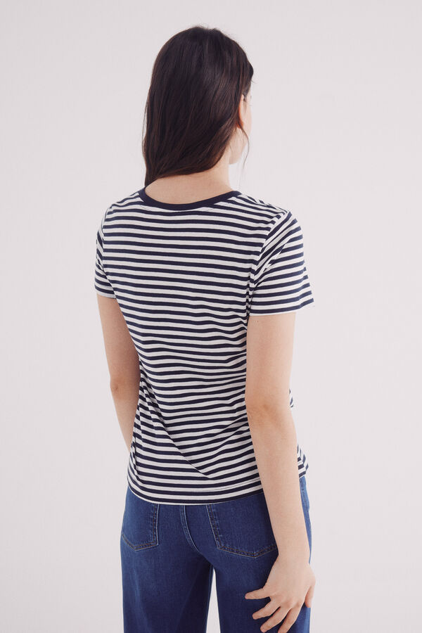 Springfield Camiseta rayas marineras estampado
