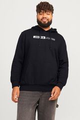 Jack & Jones PLUS Sweatshirt regular com capuz preto