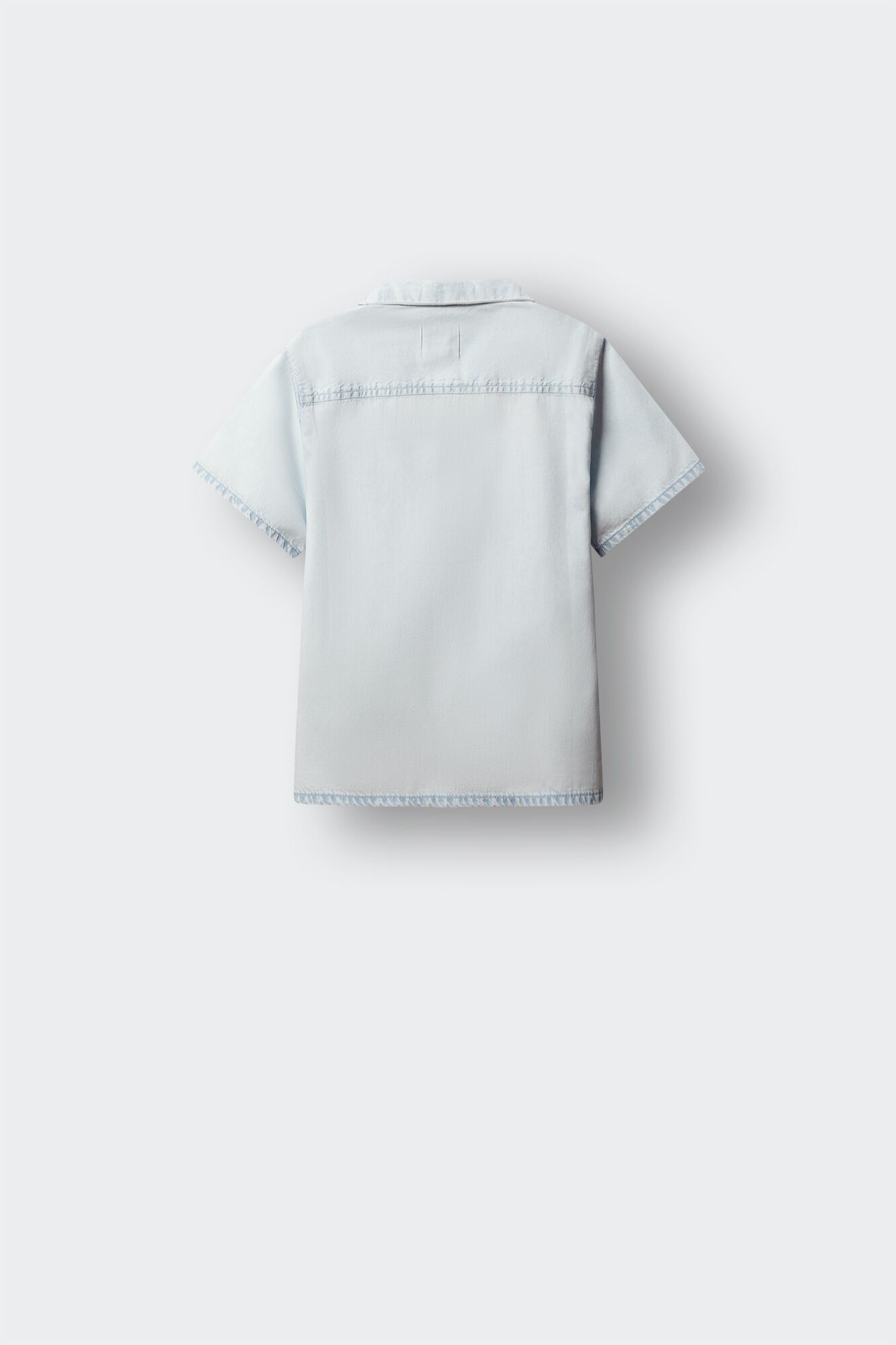 Springfield Kids Camisa de manga curta em chambray para menino