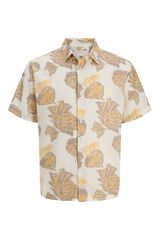 Jack & Jones Camisa relaxed fit estampada bege