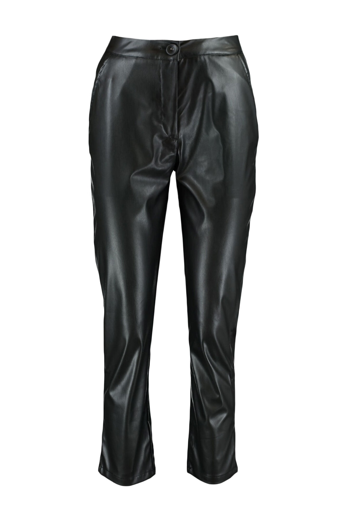 Trendyol Cal&ccedil;a efeito pele de cintura alta