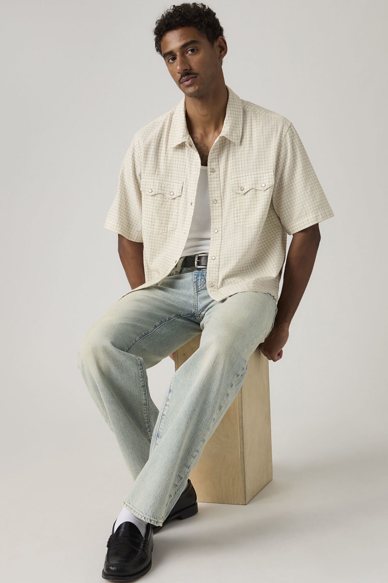 Levi's Camisa crop de manga curta