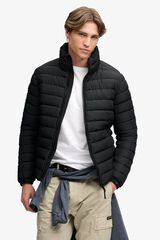 Superdry Casaco acolchoado de peso m&eacute;dio preto