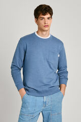 Pepe Jeans Sweatshirt Regular Com Bolso No Peito azul
