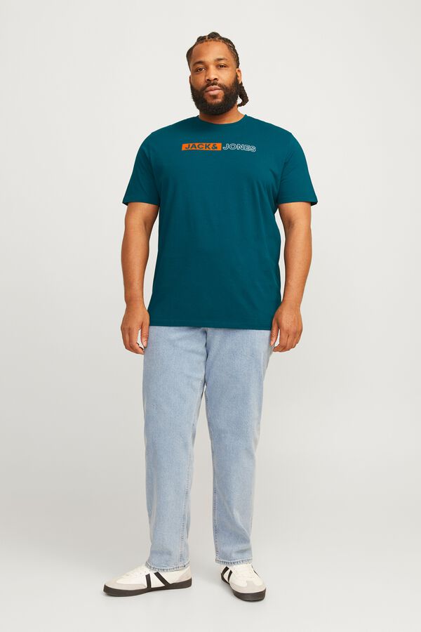 Jack & Jones PLUS T-shirt slim manga curta verde