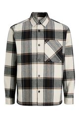 Jack & Jones Sobrecamisa relaxed aos quadrados branco