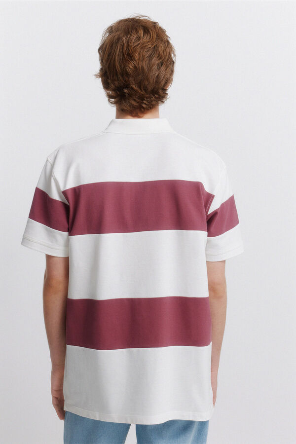 Springfield Polo piqu&eacute; color block regular fit branco