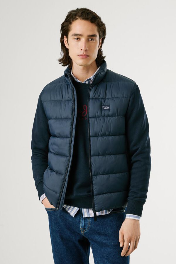 Pepe Jeans Colete acolchoado com fecho de zíper azul