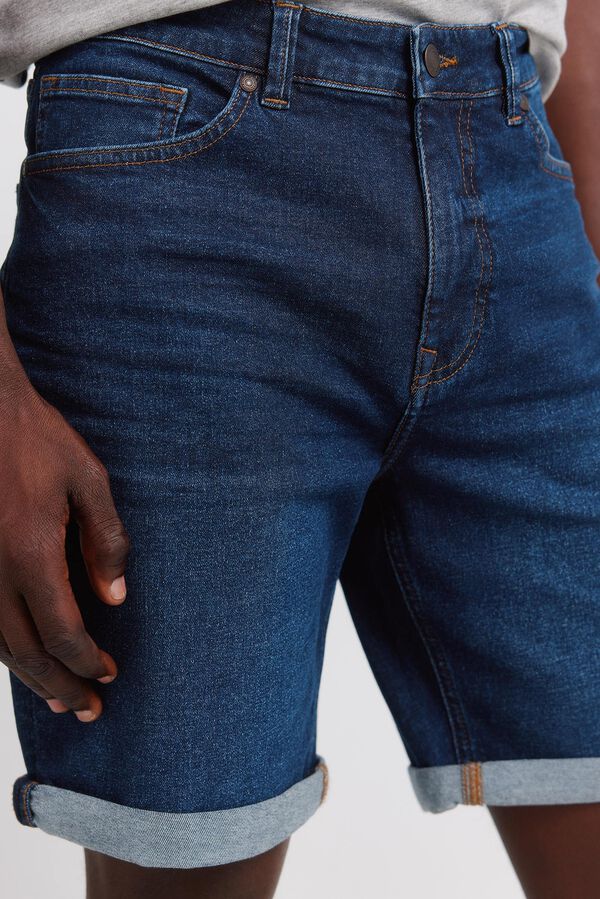 Springfield Bermudas slim fit leve de ganga azul