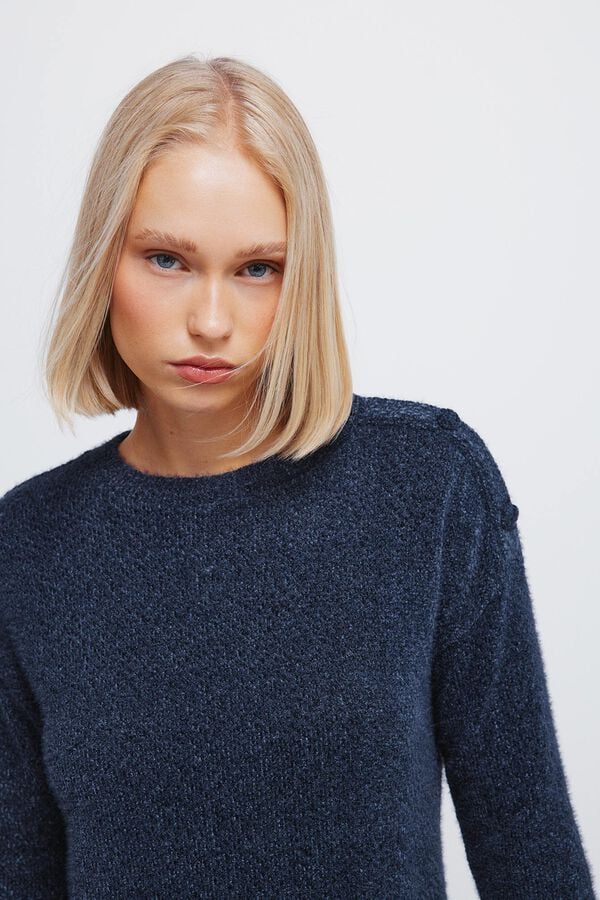 Springfield T-shirt combinada chenille azul