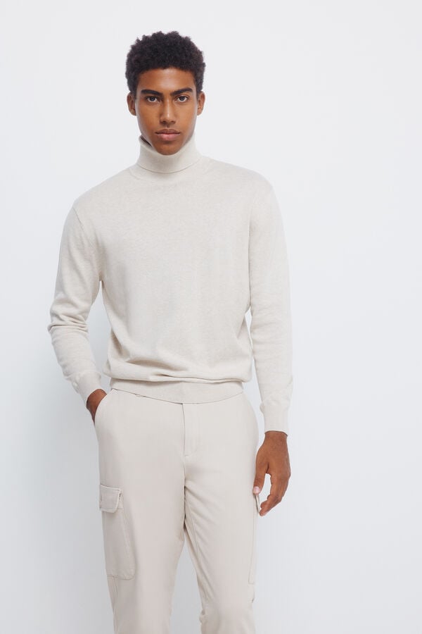 Springfield Calça cargo com ajuste confortável bege