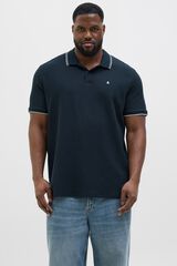 Jack & Jones PLUS Polo b&aacute;sico manga curta azul