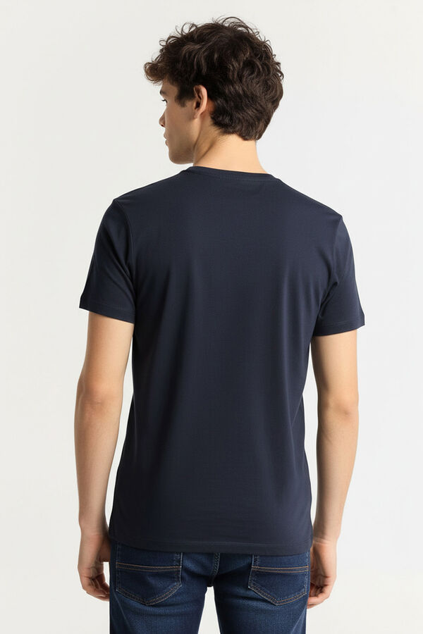 Lois T-shirt b&aacute;sica de manga curta azul