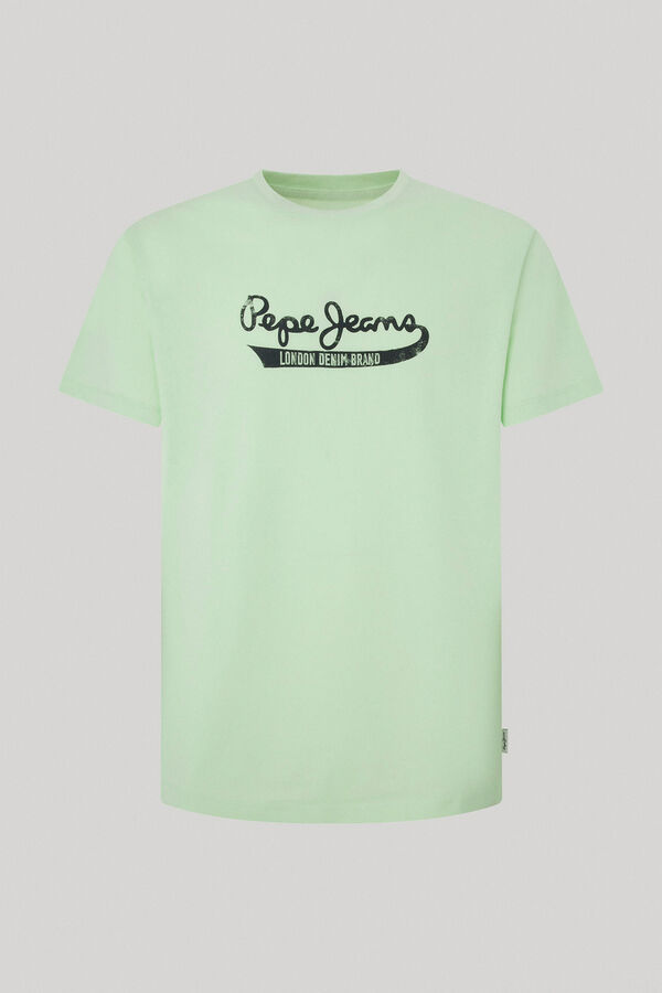 Springfield T-shirt Fit Regular Logo Estampado água verde