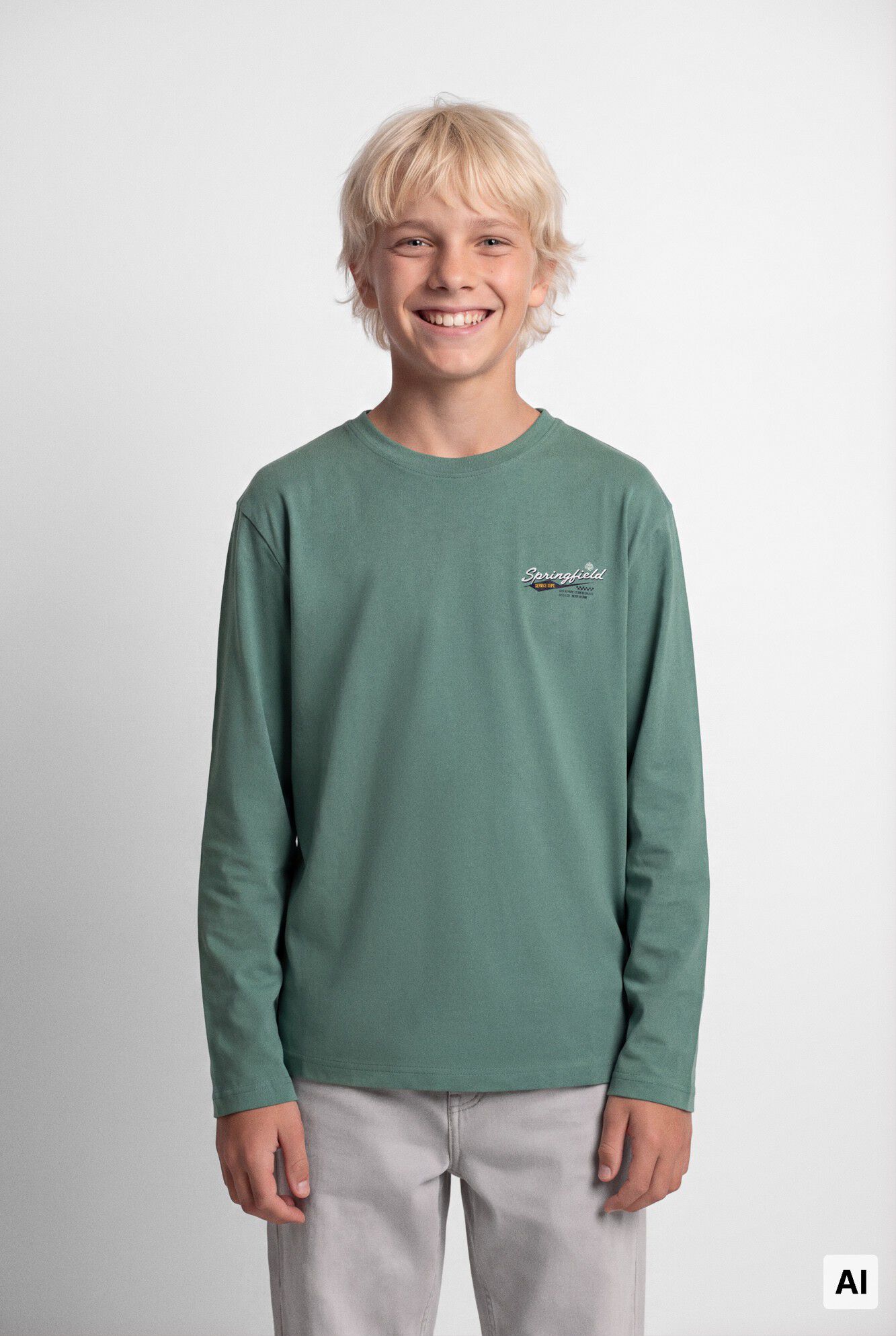Springfield Kids Camiseta manga larga logo Springfield ni&ntilde;o