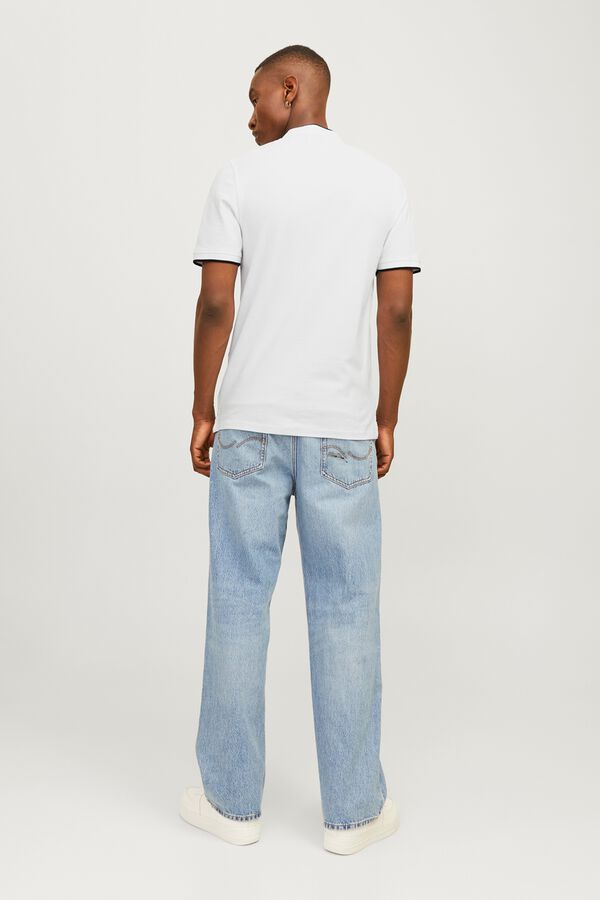 Jack & Jones Polo slim fit em algod&atilde;o branco