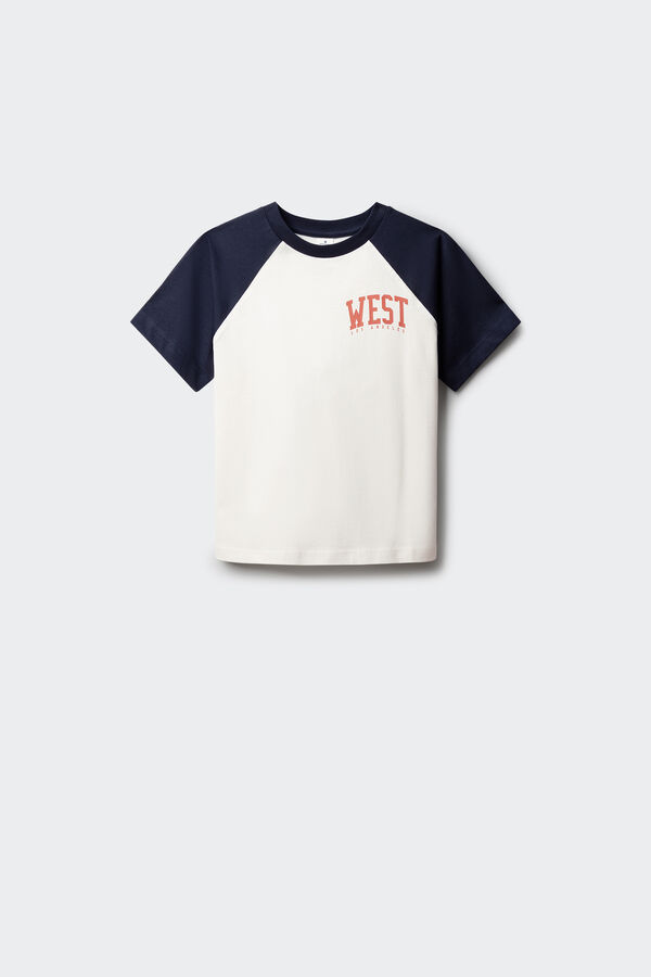 Springfield Kids T-shirt manga curta "West LA" para menino bege