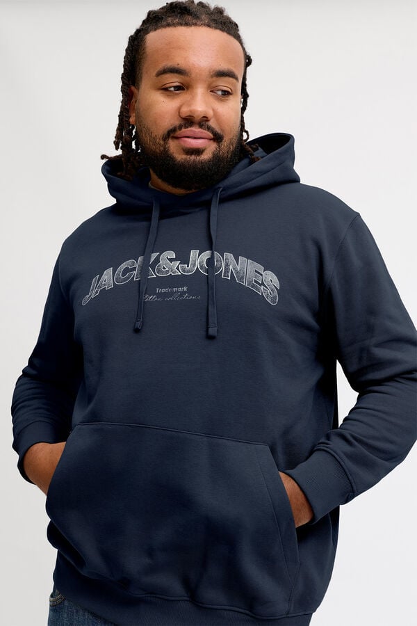 Jack & Jones PLUS Sweatshirt com capuz azul