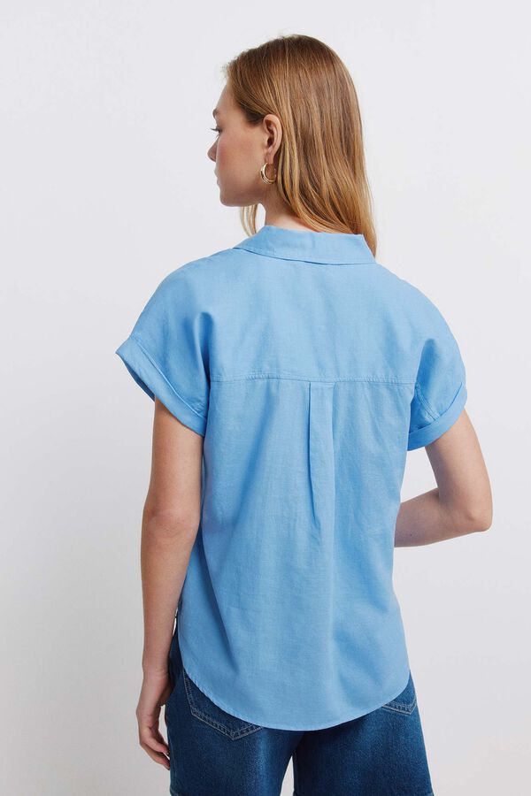 Springfield Camisa b&aacute;sica oxford azul