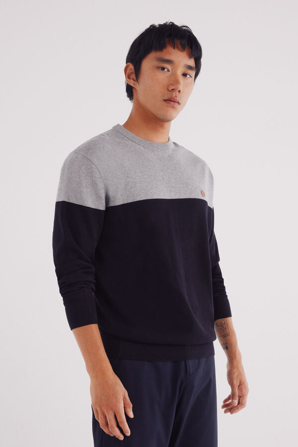 Springfield Basic color block jumper blue