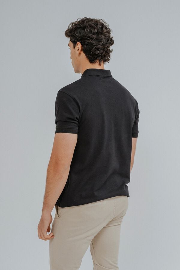 Celopman Polo b&aacute;sico preto