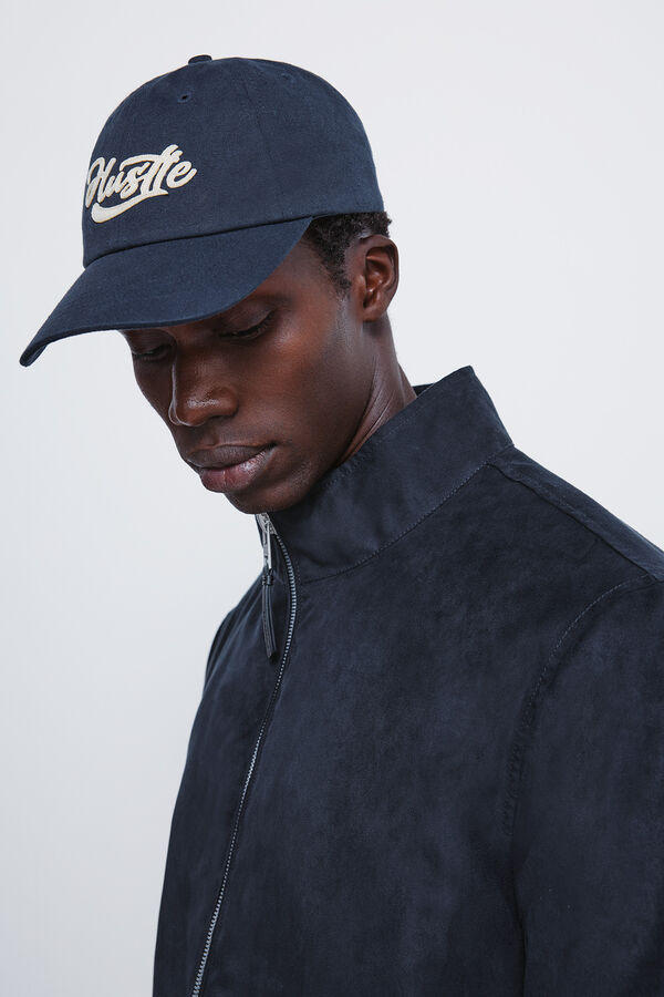 Springfield Blusão acolchoado com efeito de camurça azul