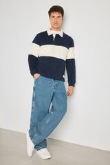 Jack & Jones Sweatshirt polo 100% algod&atilde;o azul
