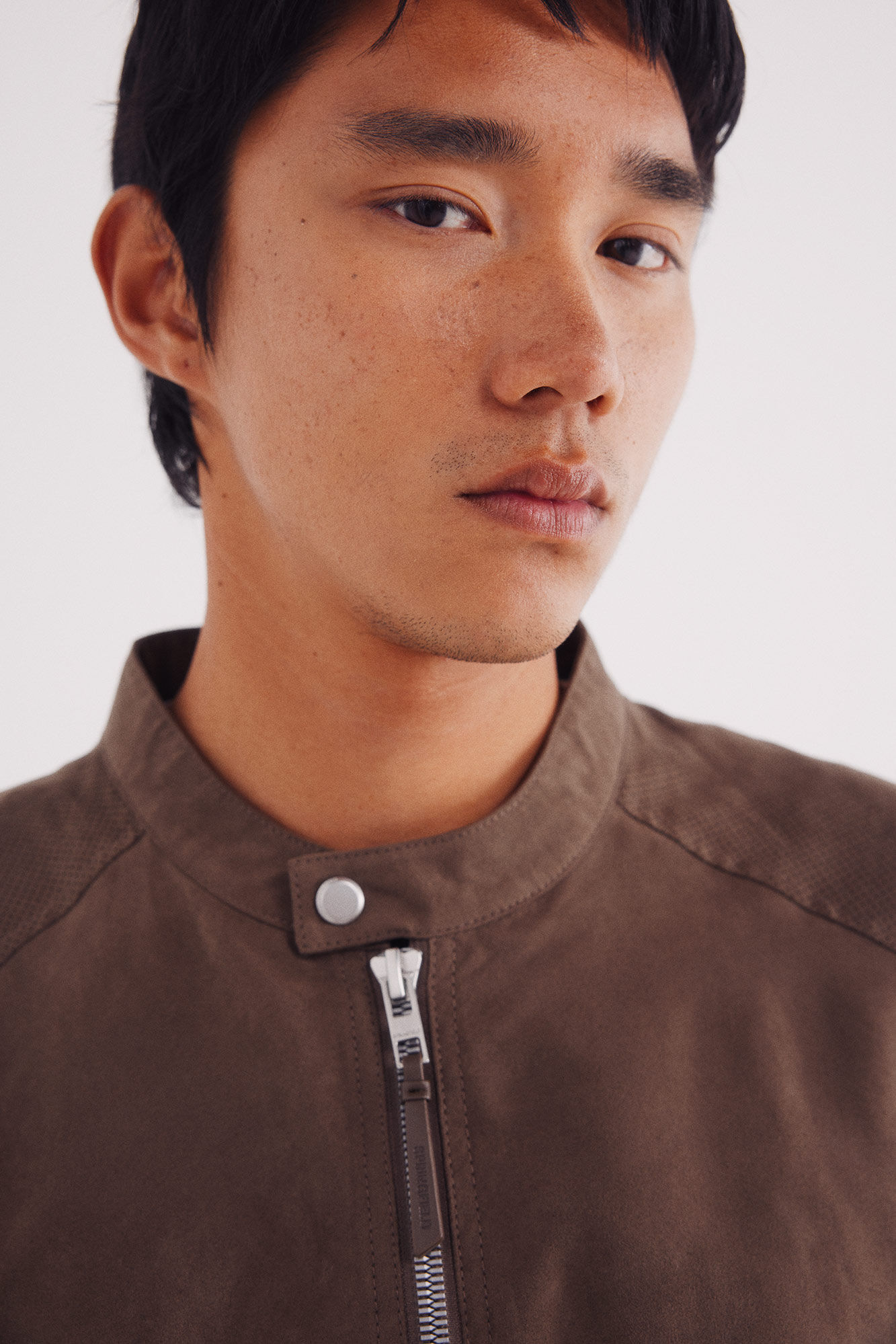 Springfield Jaqueta efeito camur&ccedil;a microperfurada