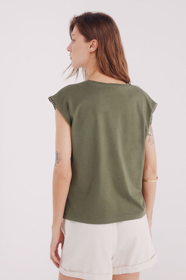 Springfield Ethnic graphic T-shirt green