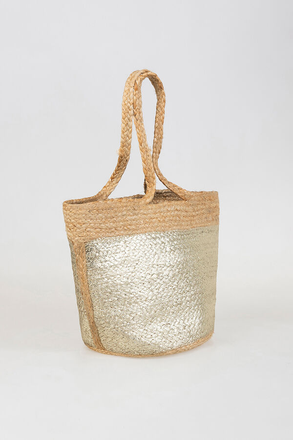 System Action Bolsa de juta estampado