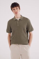 Springfield Jersey manga corta estructura cuello polo gris