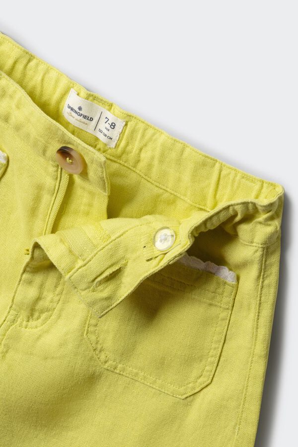 Springfield Kids Cal&ccedil;&otilde;es de linho para menina estampado