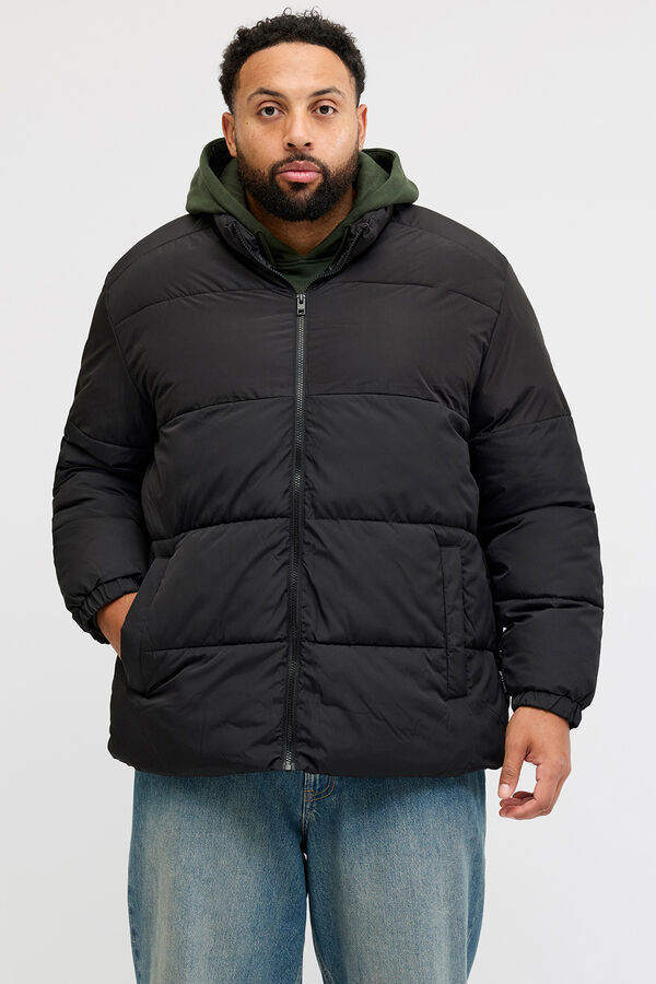 Jack & Jones PLUS Men's puffer jacket black