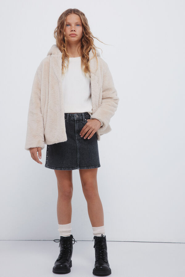 Springfield Kids Falda denim niña gris