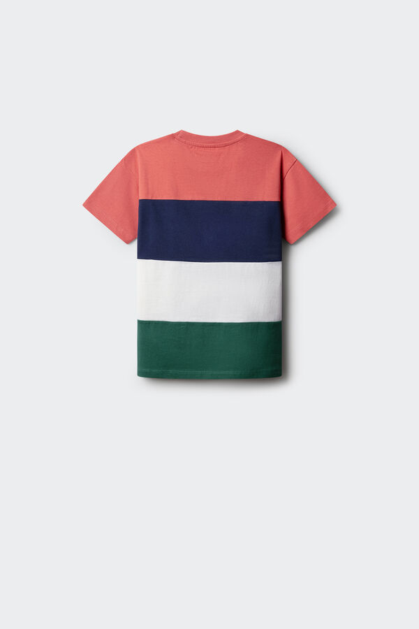 Springfield Kids T-shirt de manga curta com recortes e costuras desportiva de menino multicolour