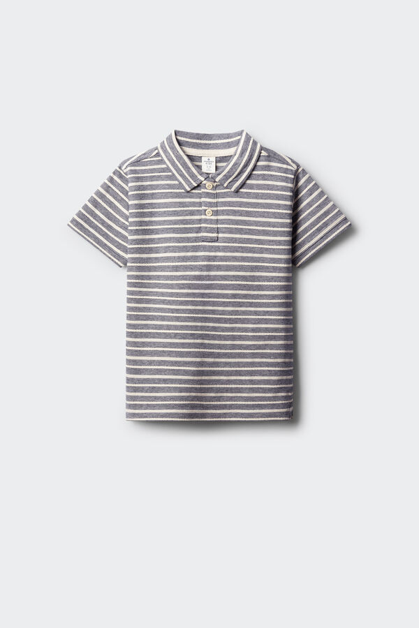 Springfield Kids Camisa polo riscas para meninos azul